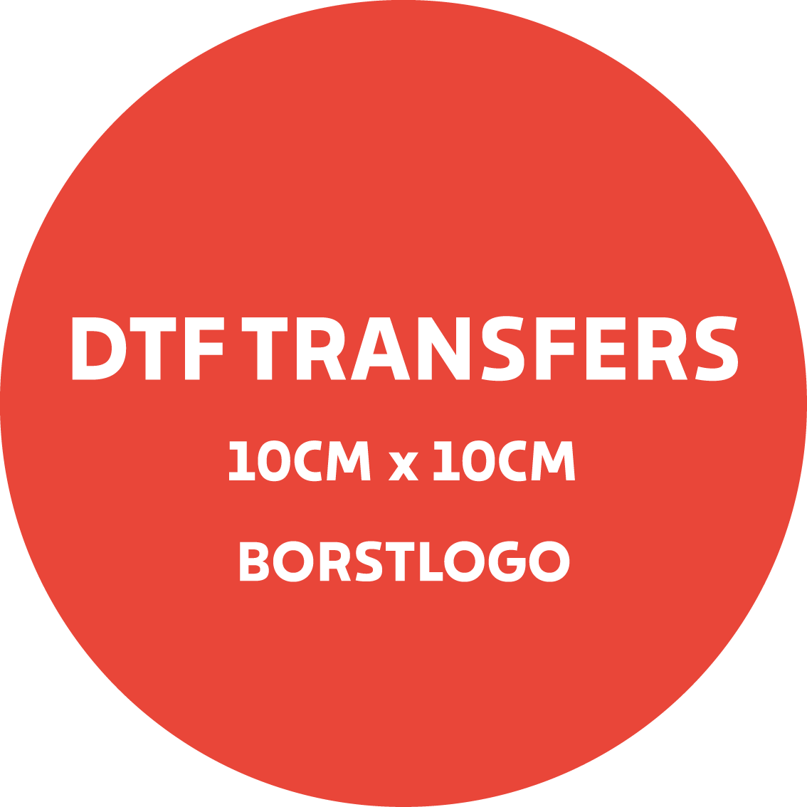 DTF-Transfer Borstlogo 10cm x 10cm