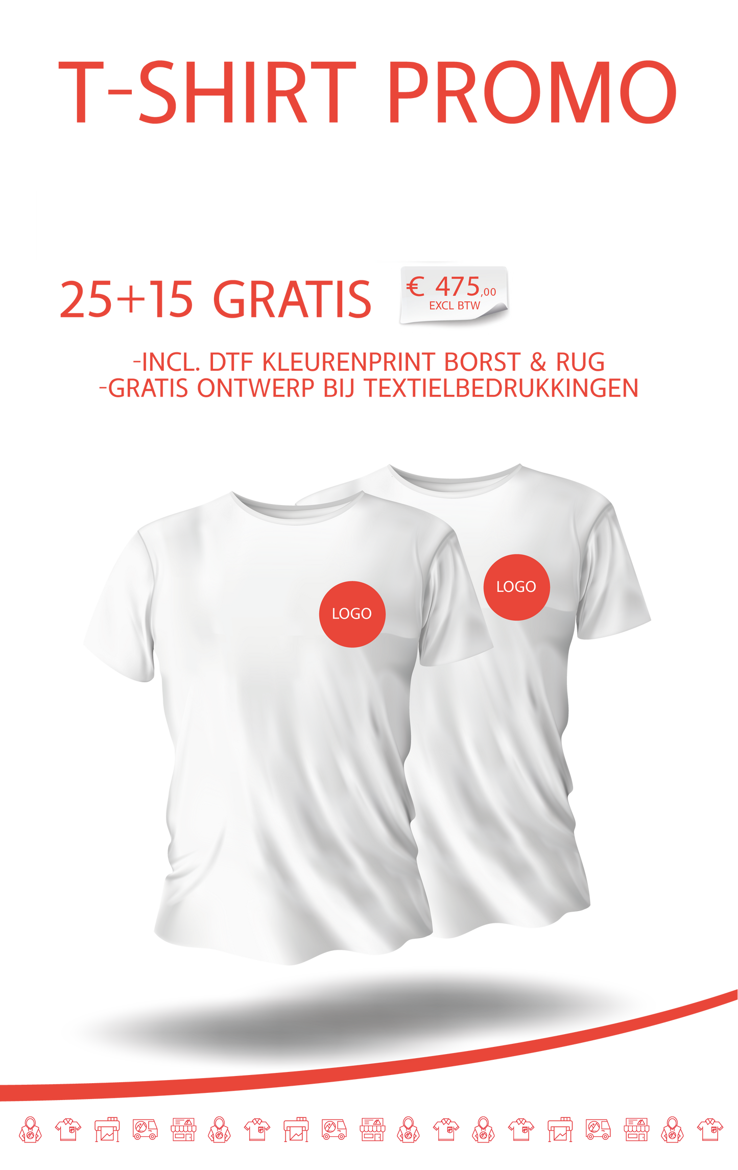T-shirt Promo 25+15gratis