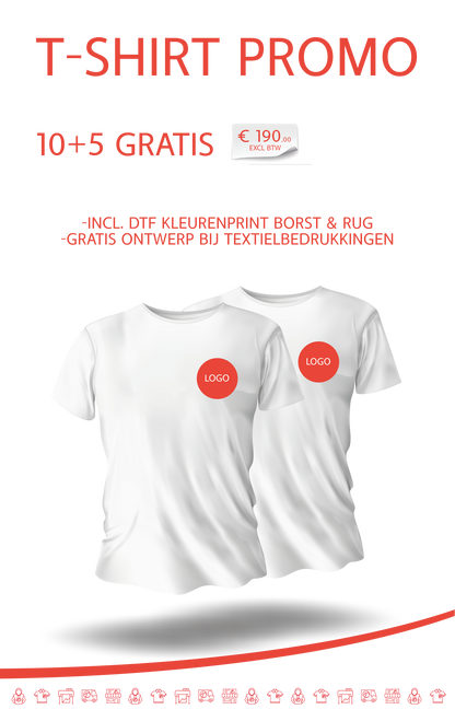 T-shirt Promo 10+5gratis